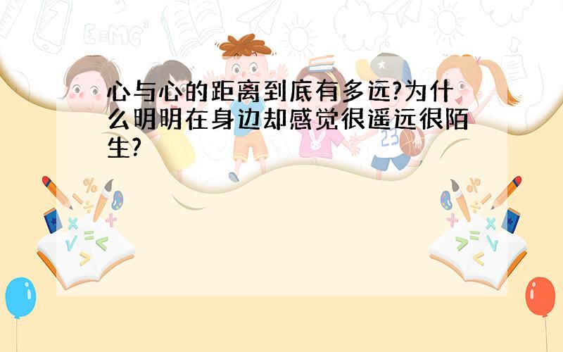 心与心的距离到底有多远?为什么明明在身边却感觉很遥远很陌生?