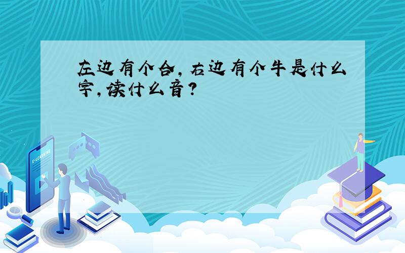 左边有个合,右边有个牛是什么字,读什么音?