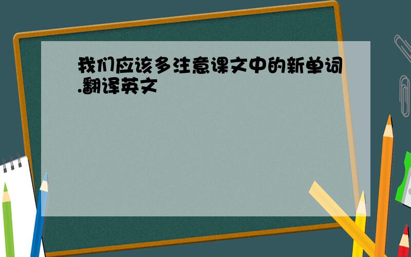 我们应该多注意课文中的新单词.翻译英文