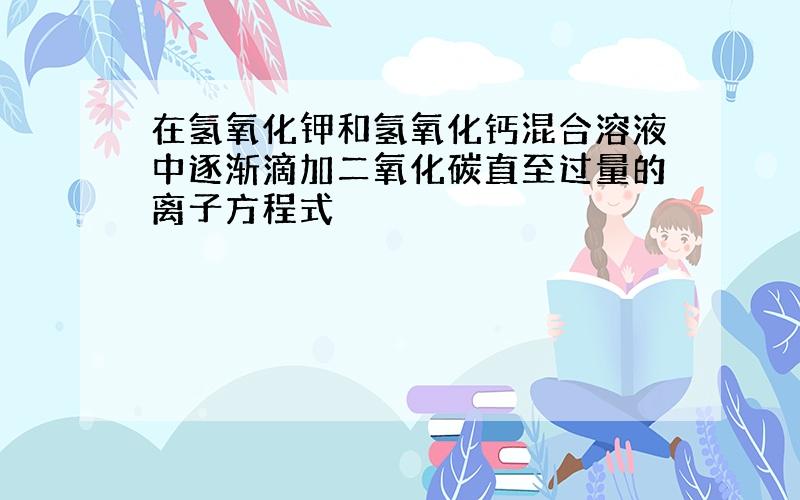 在氢氧化钾和氢氧化钙混合溶液中逐渐滴加二氧化碳直至过量的离子方程式