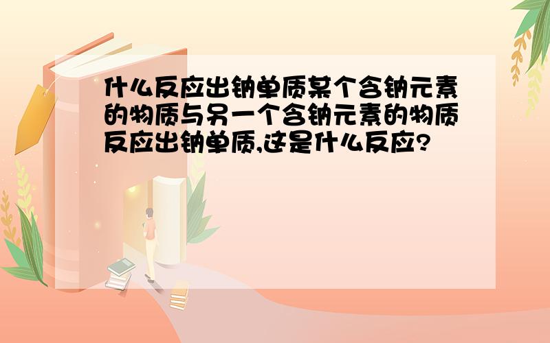 什么反应出钠单质某个含钠元素的物质与另一个含钠元素的物质反应出钠单质,这是什么反应?