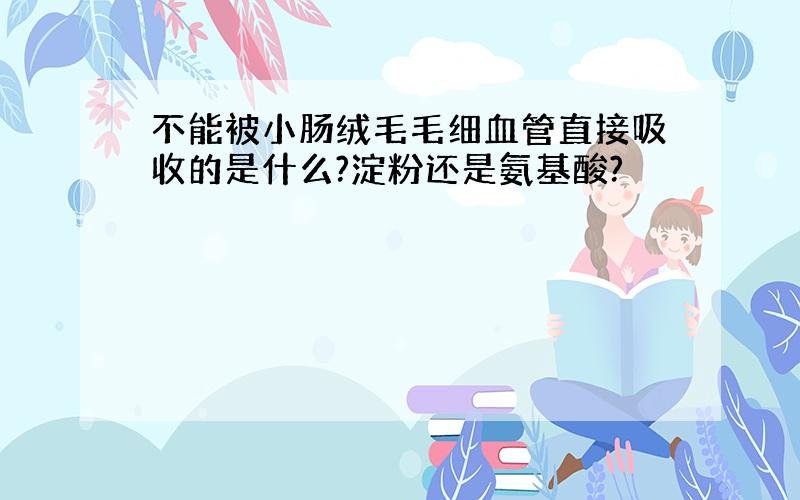 不能被小肠绒毛毛细血管直接吸收的是什么?淀粉还是氨基酸?