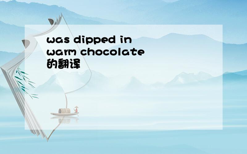 was dipped in warm chocolate的翻译