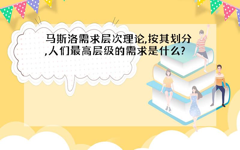 马斯洛需求层次理论,按其划分,人们最高层级的需求是什么?