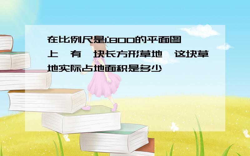 在比例尺是1:800的平面图上,有一块长方形草地,这块草地实际占地面积是多少