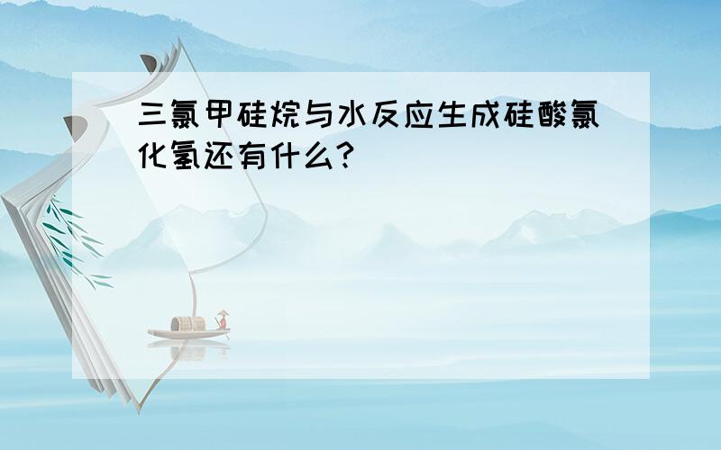 三氯甲硅烷与水反应生成硅酸氯化氢还有什么?