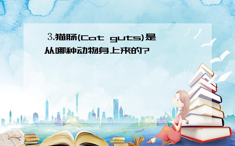 ⒊猫肠(Cat guts)是从哪种动物身上来的?