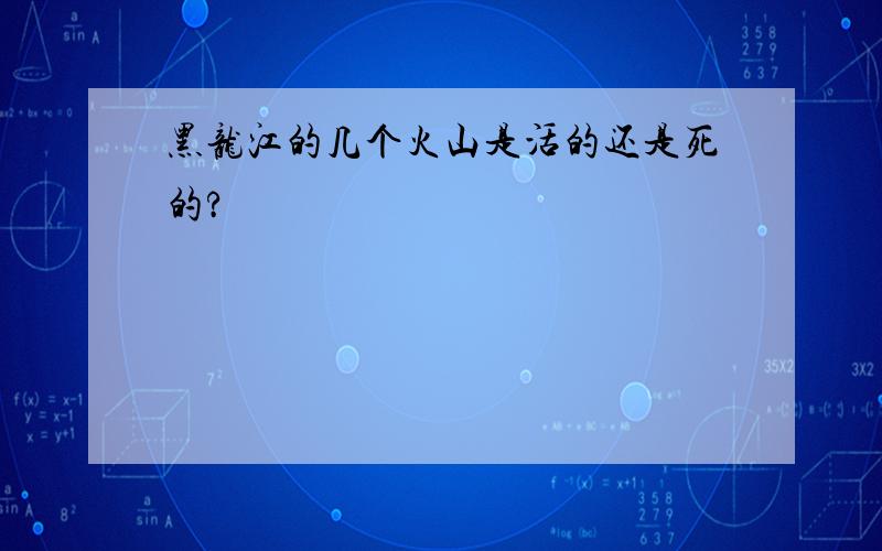 黑龙江的几个火山是活的还是死的?