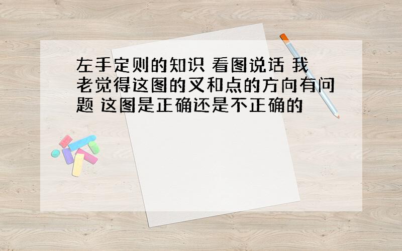 左手定则的知识 看图说话 我老觉得这图的叉和点的方向有问题 这图是正确还是不正确的