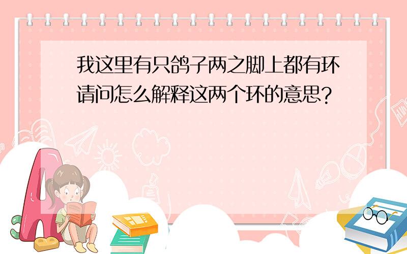 我这里有只鸽子两之脚上都有环请问怎么解释这两个环的意思?