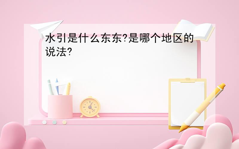 水引是什么东东?是哪个地区的说法?