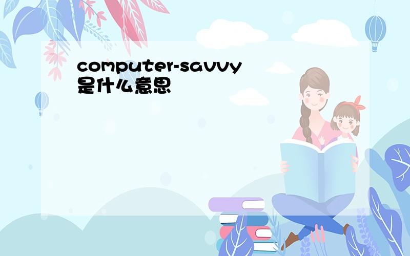 computer-savvy是什么意思