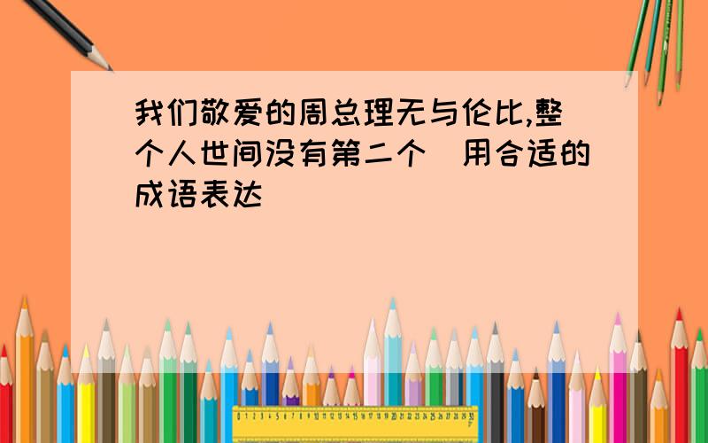 我们敬爱的周总理无与伦比,整个人世间没有第二个(用合适的成语表达)