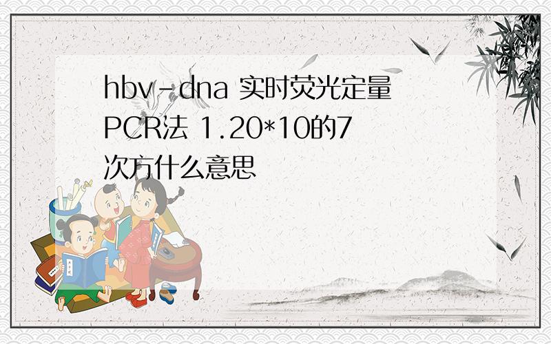 hbv-dna 实时荧光定量PCR法 1.20*10的7次方什么意思