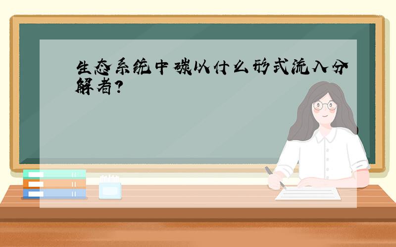 生态系统中碳以什么形式流入分解者?