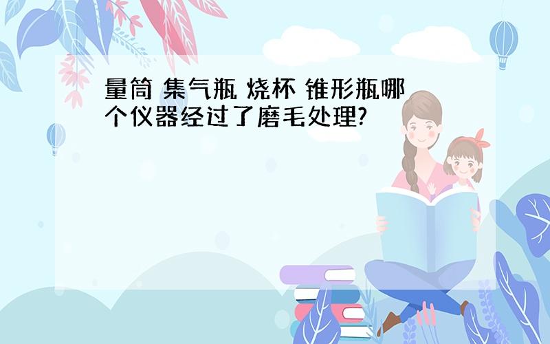 量筒 集气瓶 烧杯 锥形瓶哪个仪器经过了磨毛处理?