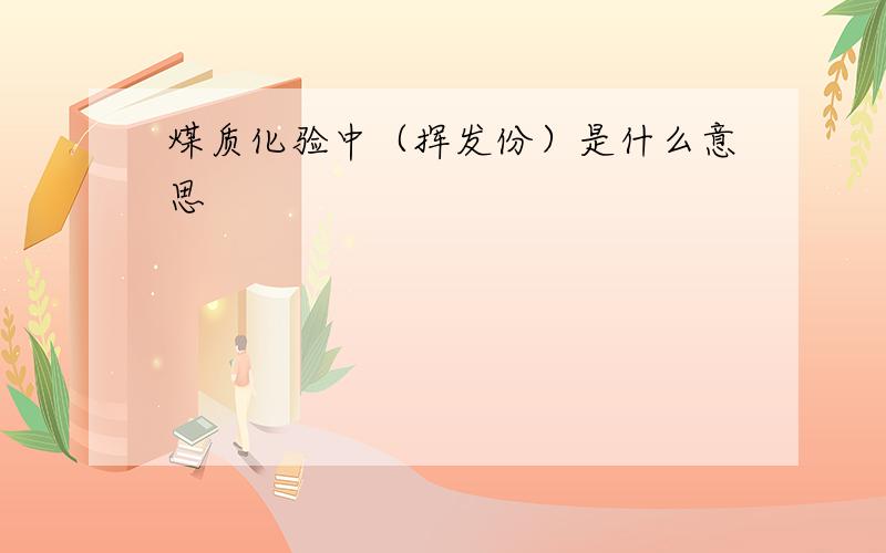 煤质化验中（挥发份）是什么意思