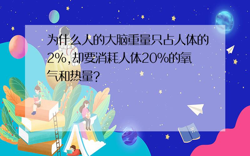 为什么人的大脑重量只占人体的2%,却要消耗人体20%的氧气和热量?