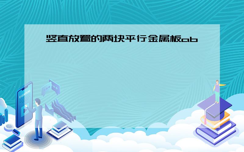 竖直放置的两块平行金属板ab