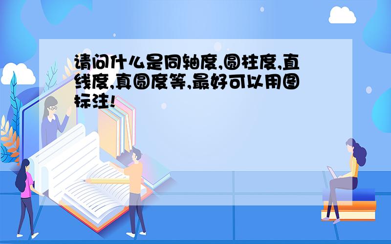 请问什么是同轴度,圆柱度,直线度,真圆度等,最好可以用图标注!