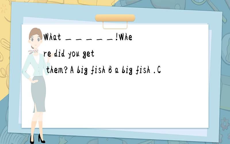 What _____!Where did you get them?A big fish B a big fish .C