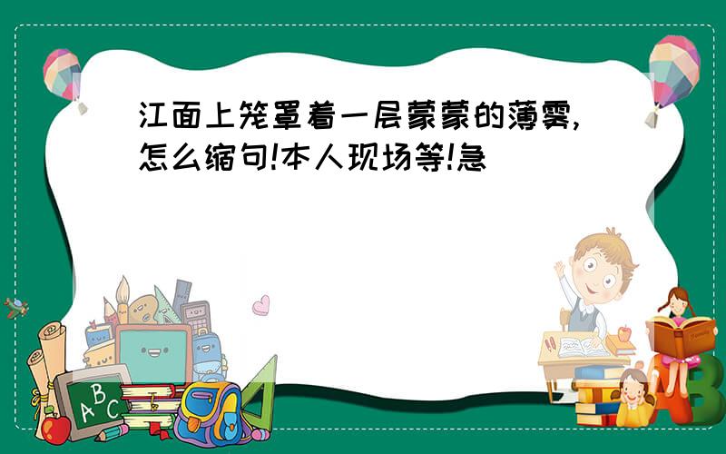 江面上笼罩着一层蒙蒙的薄雾,怎么缩句!本人现场等!急