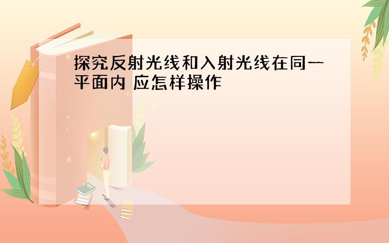 探究反射光线和入射光线在同一平面内 应怎样操作