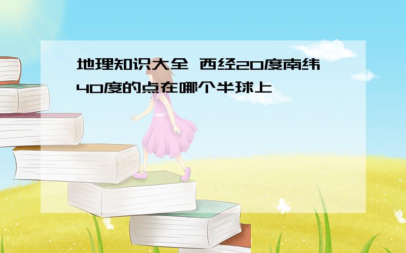 地理知识大全 西经20度南纬40度的点在哪个半球上