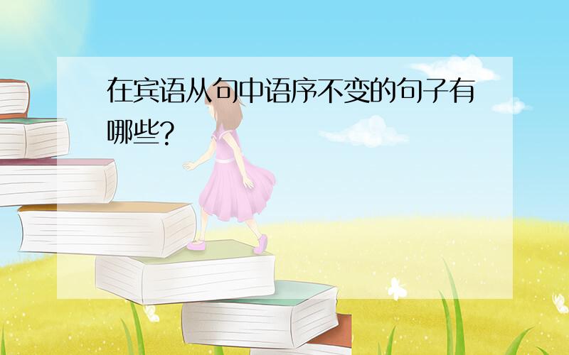 在宾语从句中语序不变的句子有哪些?