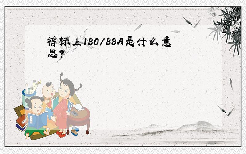 裤标上180/88A是什么意思?