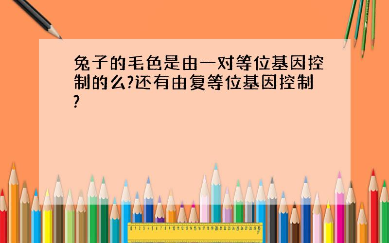 兔子的毛色是由一对等位基因控制的么?还有由复等位基因控制?