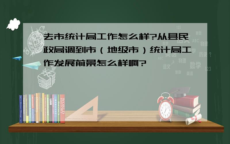 去市统计局工作怎么样?从县民政局调到市（地级市）统计局工作发展前景怎么样啊?