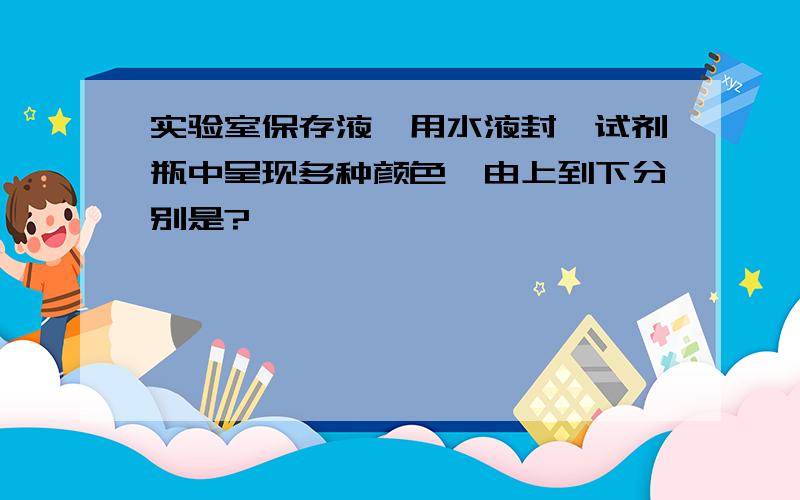 实验室保存液溴用水液封,试剂瓶中呈现多种颜色,由上到下分别是?