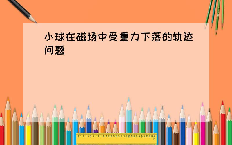 小球在磁场中受重力下落的轨迹问题