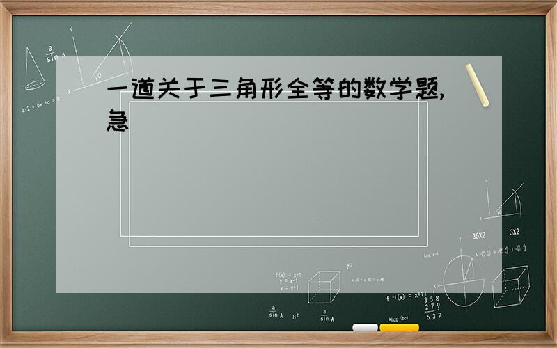 一道关于三角形全等的数学题,急