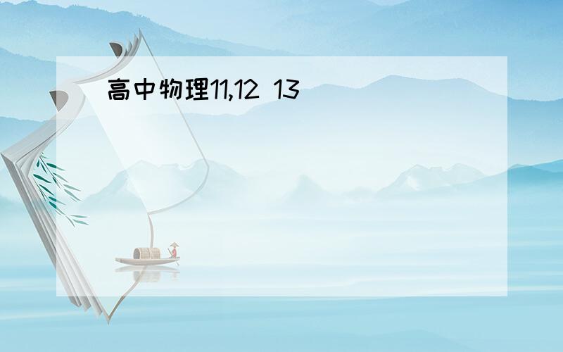 高中物理11,12 13