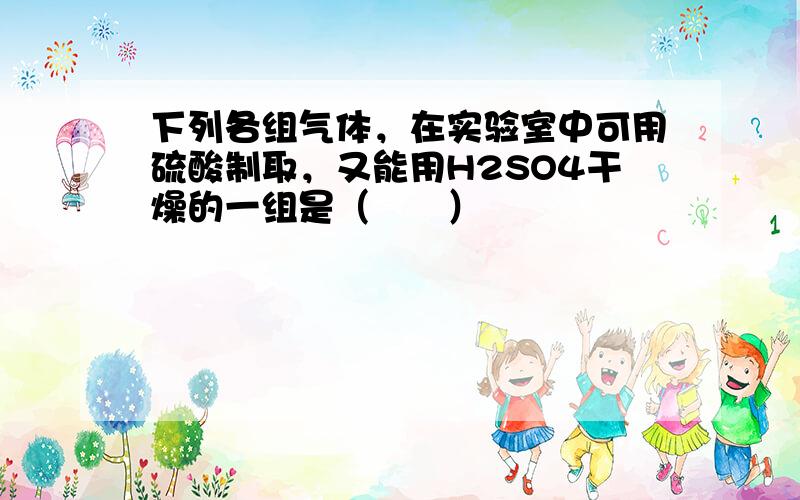 下列各组气体，在实验室中可用硫酸制取，又能用H2SO4干燥的一组是（　　）