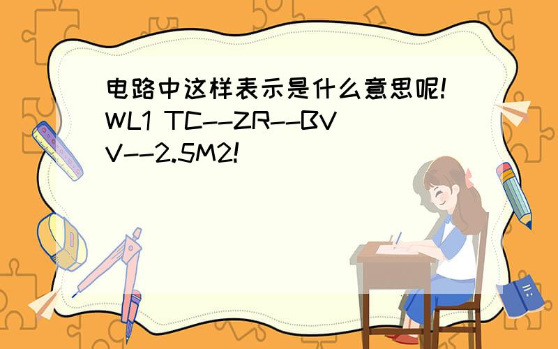 电路中这样表示是什么意思呢!WL1 TC--ZR--BVV--2.5M2!