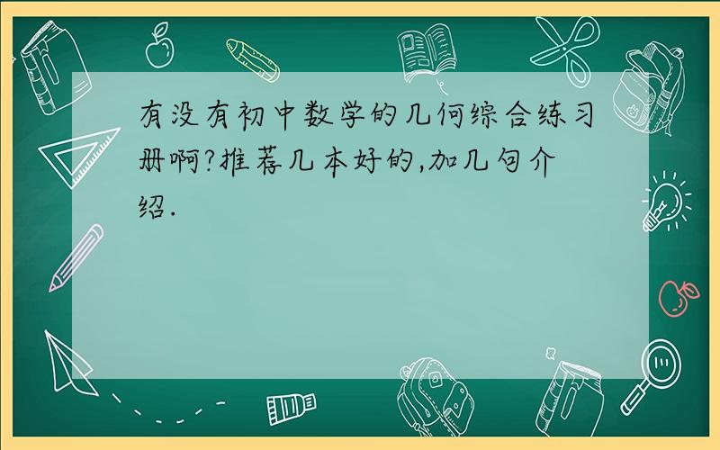 有没有初中数学的几何综合练习册啊?推荐几本好的,加几句介绍.