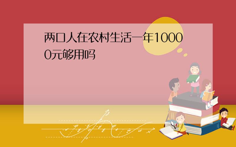 两口人在农村生活一年10000元够用吗