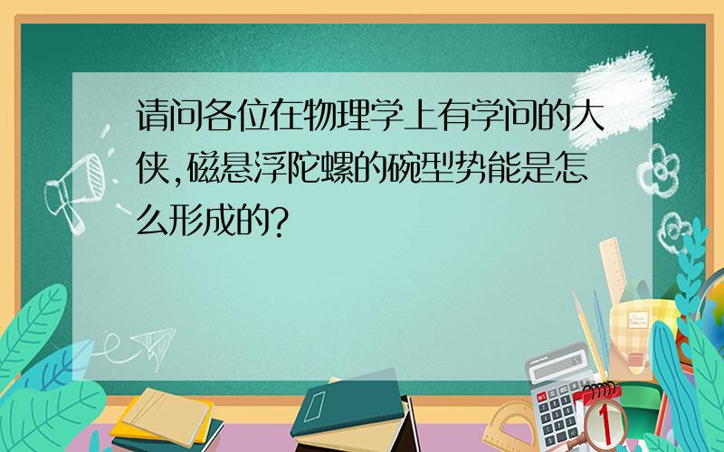 请问各位在物理学上有学问的大侠,磁悬浮陀螺的碗型势能是怎么形成的?