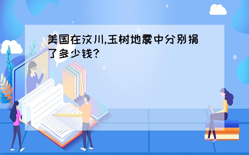 美国在汶川,玉树地震中分别捐了多少钱?