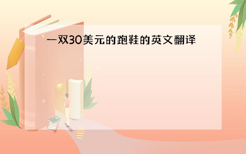 一双30美元的跑鞋的英文翻译