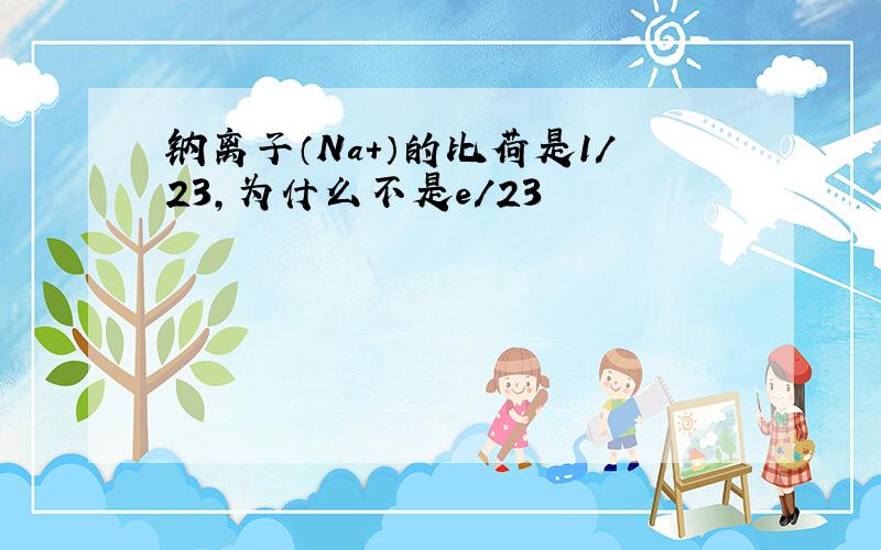 钠离子（Na+）的比荷是1/23,为什么不是e/23