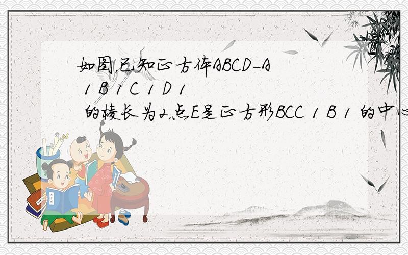 如图，已知正方体ABCD-A 1 B 1 C 1 D 1 的棱长为2，点E是正方形BCC 1 B 1 的中心，点F、G分