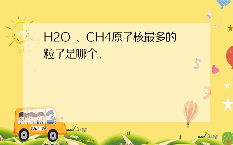 H2O 、CH4原子核最多的粒子是哪个.