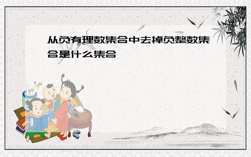 从负有理数集合中去掉负整数集合是什么集合