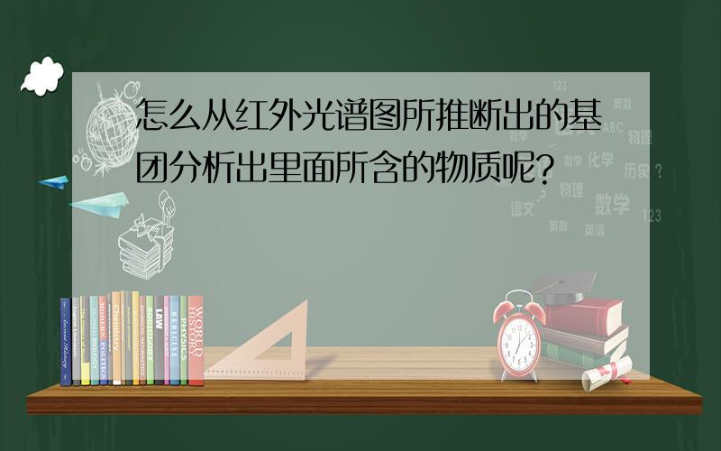 怎么从红外光谱图所推断出的基团分析出里面所含的物质呢?