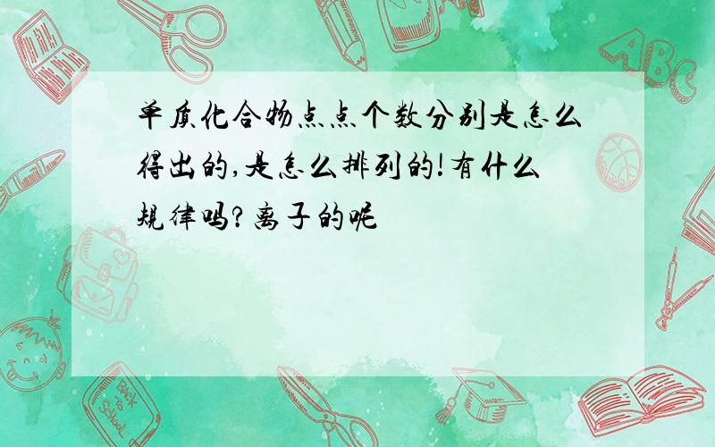 单质化合物点点个数分别是怎么得出的,是怎么排列的!有什么规律吗?离子的呢