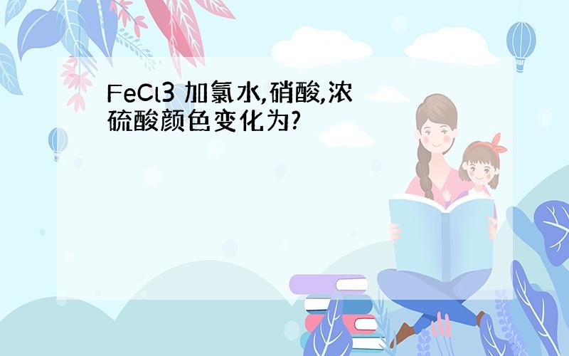 FeCl3 加氯水,硝酸,浓硫酸颜色变化为?